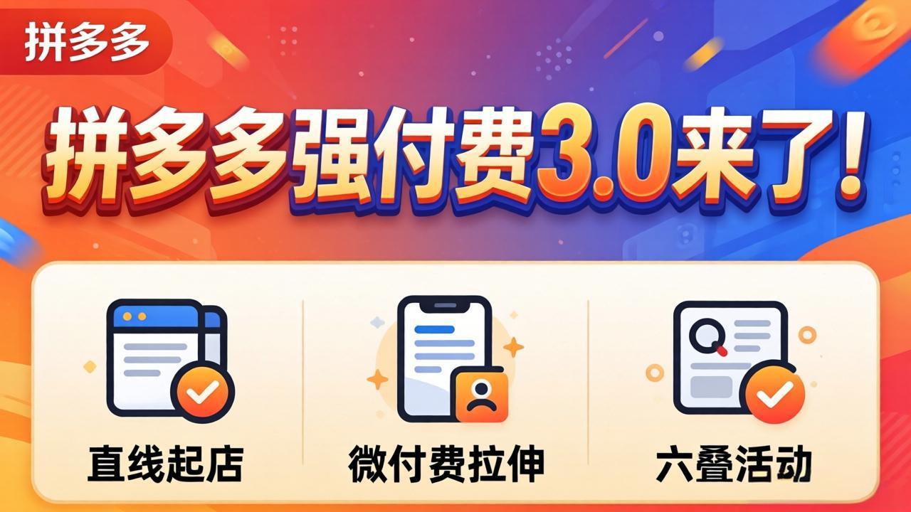 拼多多强付费3.0来了(更新4月-伏羲SAAS