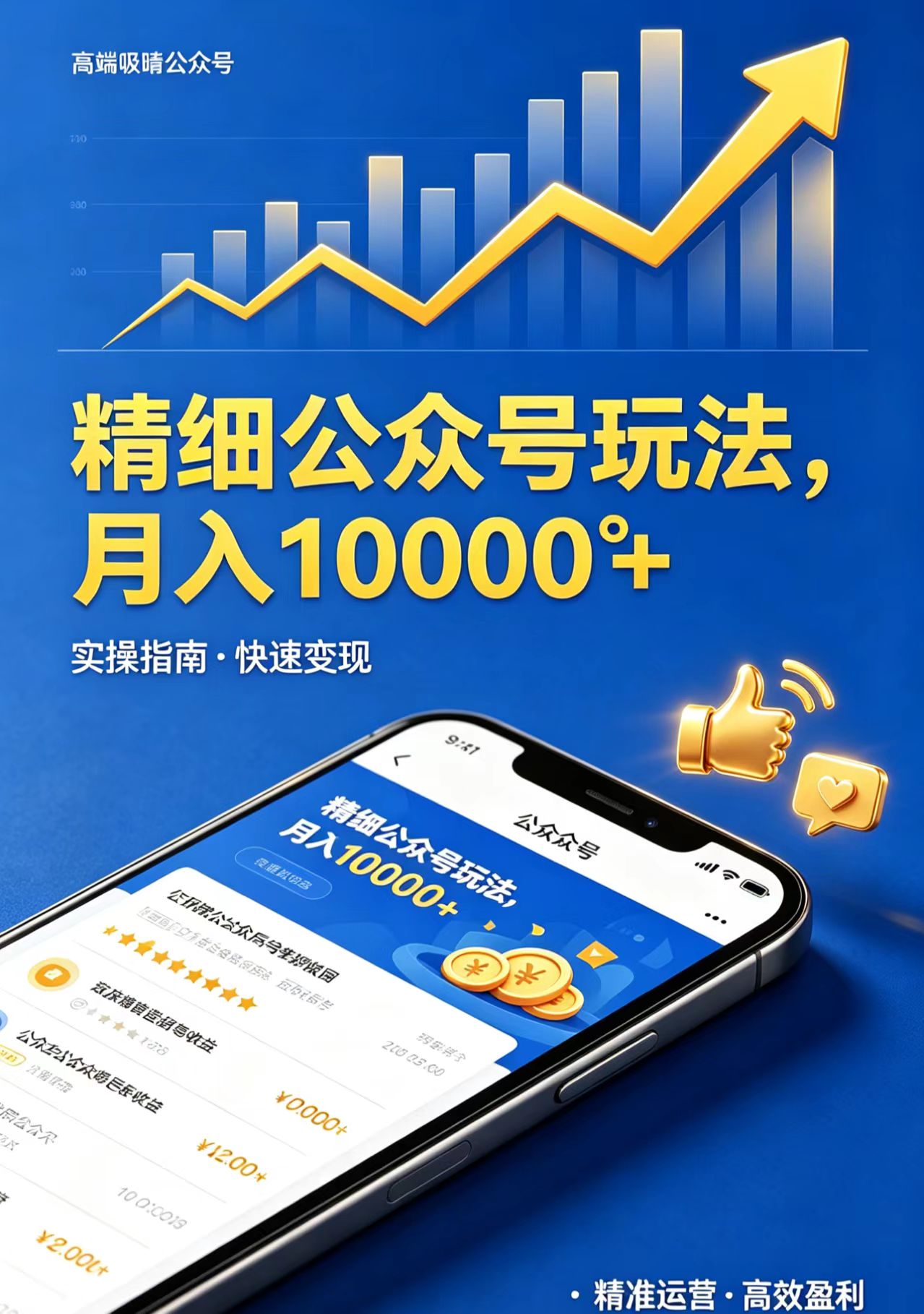 精细公众号玩法，月入10000+，实操指南，快速变现-伏羲SAAS