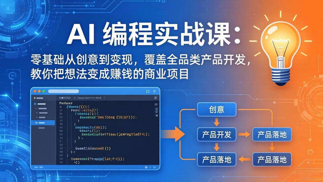AI编程实战课-第三期-5月3更新：零基础从创意到变现，覆盖全品类产品开发，把想法变成赚钱项目-伏羲SAAS