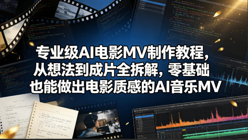 专业级AI电影MV制作教程，从想法到成片全拆解，零基础也能做出电影质感的AI音乐MV-伏羲SAAS