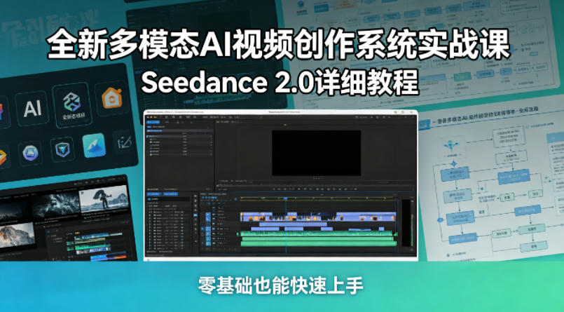 全新多模态AI视频创作系统实战课，Seedance 2.0详细教程，零基础也能快速上手-伏羲SAAS