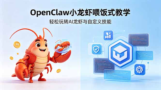 不用懂技术！OpenClaw小龙虾喂饭式教学，轻松玩转AI龙虾与自定义技能-伏羲SAAS