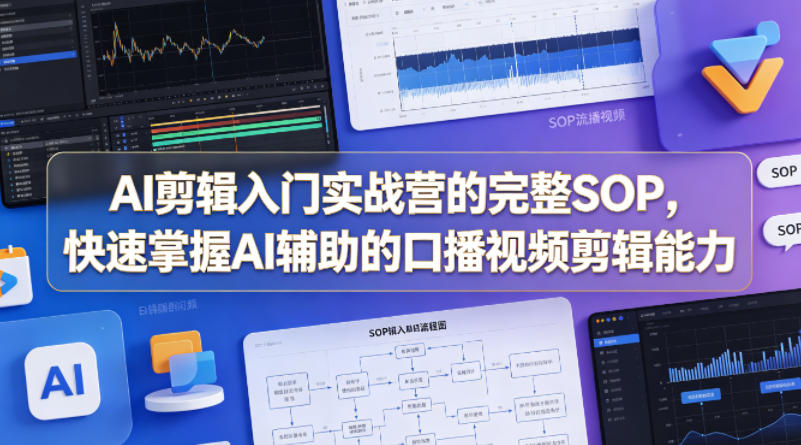 AI剪辑入门实战营的完整SOP，快速掌握AI辅助的口播视频剪辑能力-伏羲SAAS