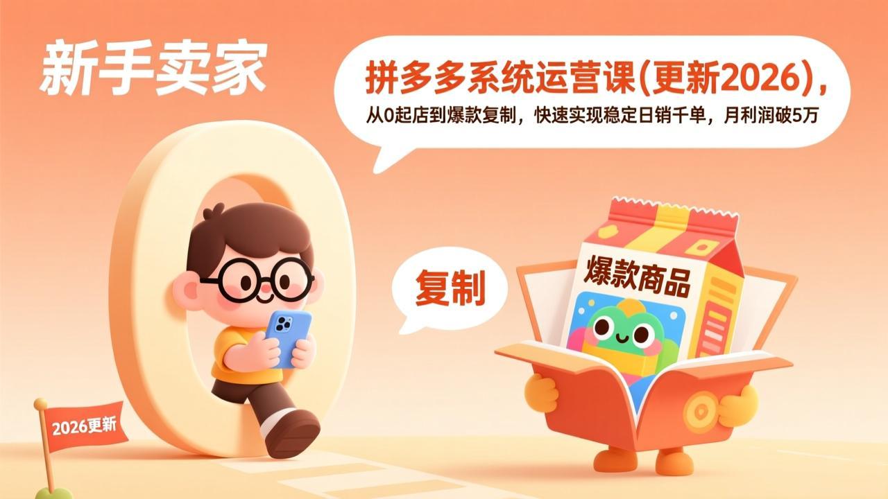 拼多多系统运营课(更新4月-伏羲SAAS