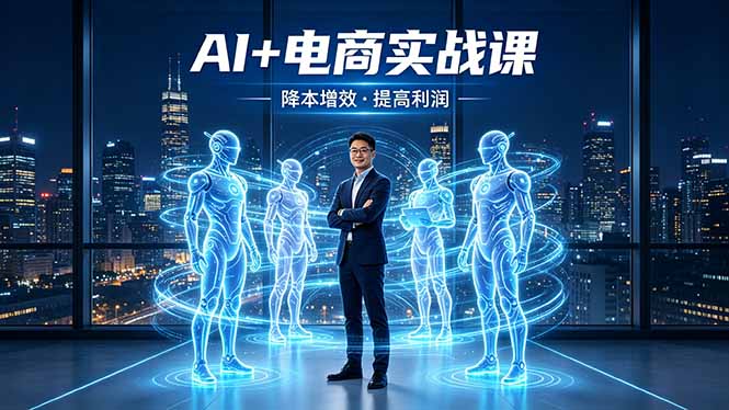 AI+电商实战课，1人+N个AI 智能体，把SOP变AI员工，实现降本增效提高利润-伏羲SAAS
