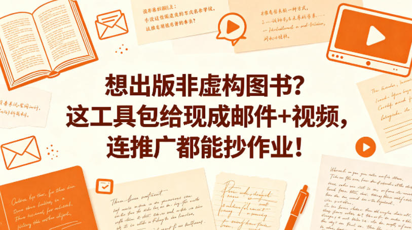 想出版非虚构图书？这工具包给现成邮件+视频，连推广都能抄作业！【原创双语字幕】-伏羲SAAS