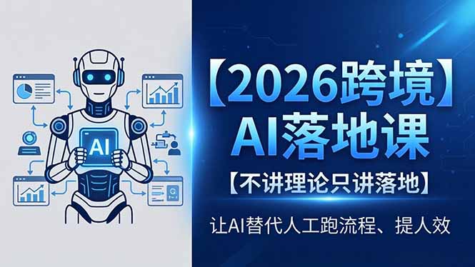 2026跨境AI落地课，不讲理论只讲落地，让AI替代人工跑流程、提人效-伏羲SAAS