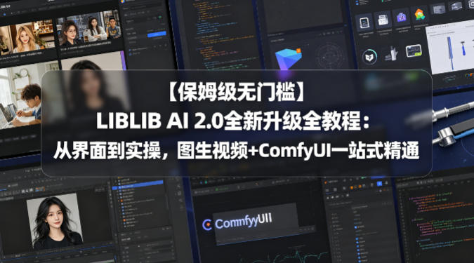 【保姆级无门槛】LIBLIB AI 2.0全新升级全教程：从界面到实操，图生视频+ComfyUI一站式精通-伏羲SAAS