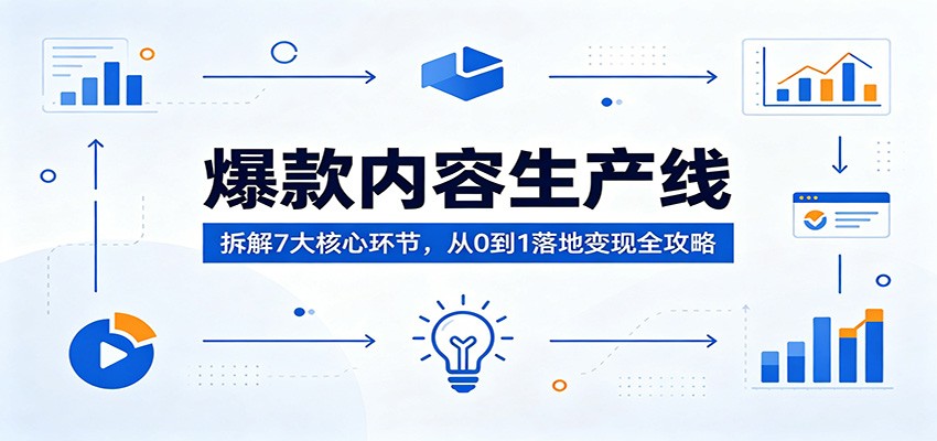 爆款内容生产线：拆解7大核心环节，从0到1落地变现全攻略-伏羲SAAS