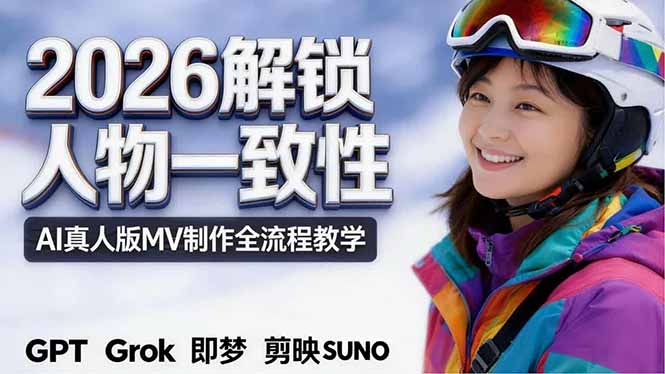 2026独创解锁人物一致性：AI真人版MV制作，不讲空话，不拼概念，全流程实操-伏羲SAAS