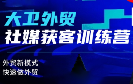 大卫老师·外贸社媒获客独家训练营(更新4月)-伏羲SAAS