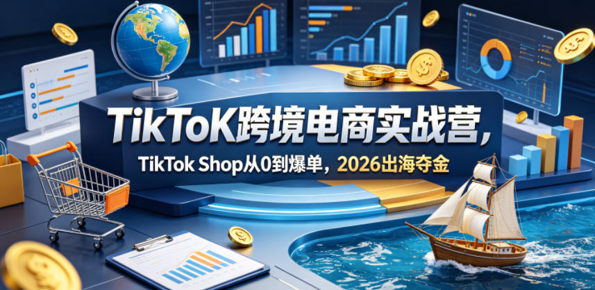 TikToK跨境电商实战营，TikTok Shop从0到爆单，2026出海夺金-伏羲SAAS