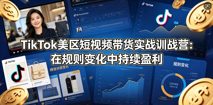 TikTok美区短视频带货实战训战营：在规则变化中持续盈利-伏羲SAAS