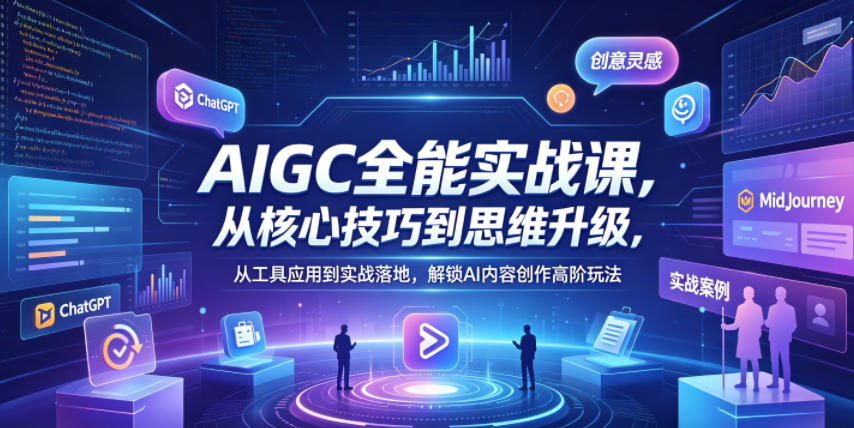AIGC全能实战课，从核心技巧到思维升级，从工具应用到实战落地，解锁AI内容创作高阶玩法-伏羲SAAS