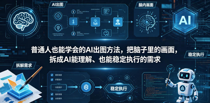 普通⼈也能学会的AI出图⽅法，把脑子里的画面，拆成AI能理解、也能稳定执行的需求【文档】-伏羲SAAS