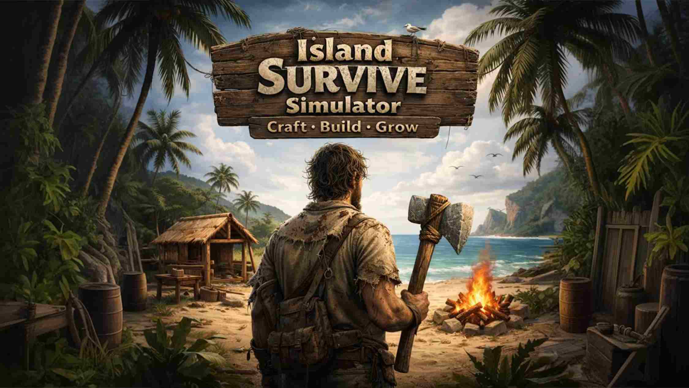 岛屿生存模拟器 .Island Survive Simulator – Craft, Build, Grow 英语-伏羲SAAS