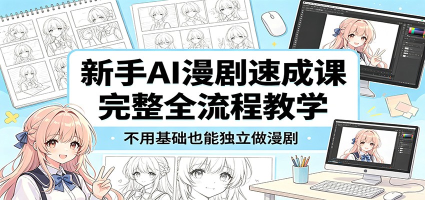 新手AI漫剧速成课：完整全流程教学，不用基础也能独立做漫剧-伏羲SAAS