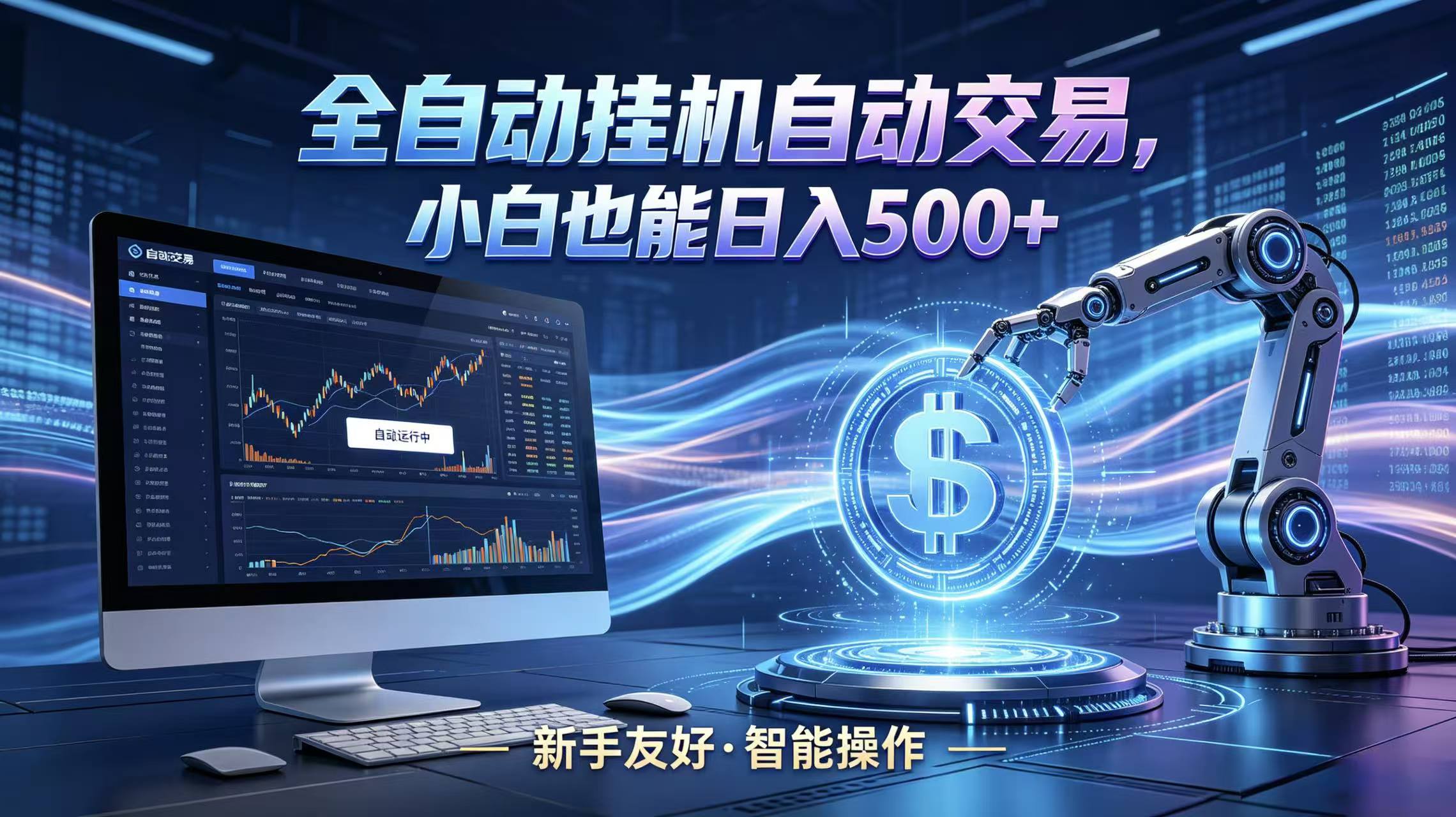 全新智能化交易助手，傻瓜式操作，小白也能快速上手，轻松实现日入500+-伏羲SAAS