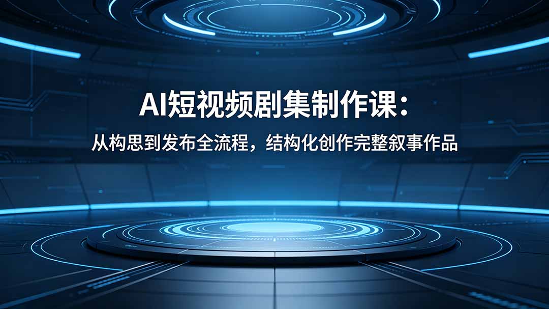 AI短视频剧集制作课：从构思到发布全流程，结构化创作完整叙事作品-伏羲SAAS