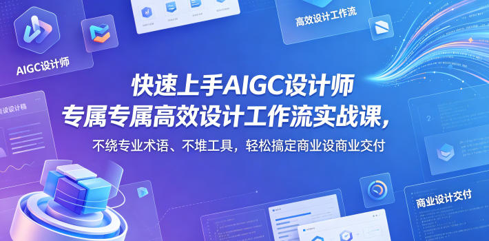 快速上手AIGC设计师专属高效设计工作流实战课，不绕专业术语、不堆工具，轻松搞定商业设计交付-伏羲SAAS