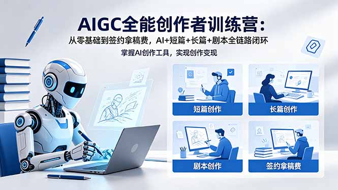 AIGC全能创作者训练营：从零基础到签约拿稿费，AI+短篇+长篇+剧本全链路闭环-伏羲SAAS