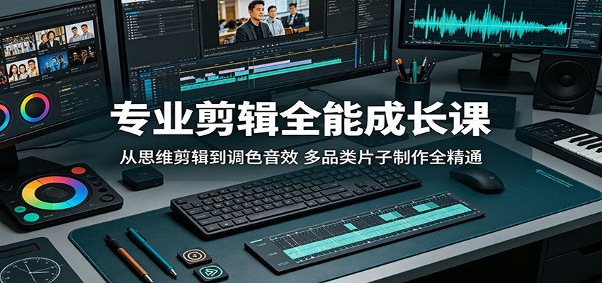 专业剪辑全能成长课:从思维剪辑到调色音效,多品类片子制作全精通-伏羲SAAS