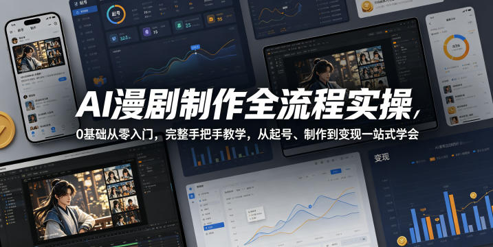 AI漫剧制作全流程实操，0基础从零入门，完整手把手教学，从起号、制作到变现一站式学会-伏羲SAAS
