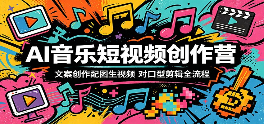 AI音乐短视频创作营：文案创作配图生视频，对口型剪辑全流程-伏羲SAAS