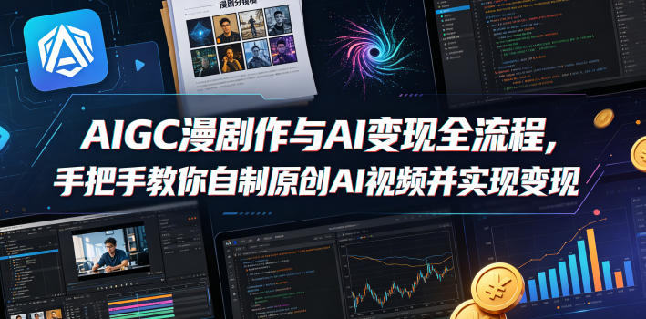 AIGC漫剧创作与AI变现全流程，手把手教你自制原创AI视频并实现变现-伏羲SAAS