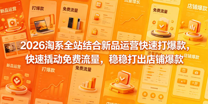 2026淘系全站结合新品运营快速打爆款,快速撬动免费流量,稳稳打出店铺爆款(更新5月12日)-伏羲SAAS