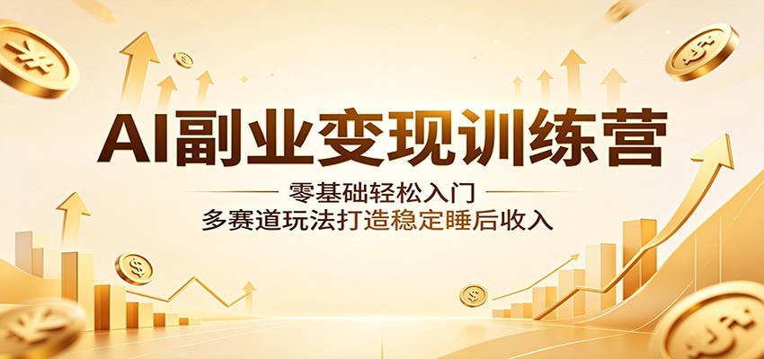 AI副业变现训练营：零基础轻松入门，多赛道玩法打造稳定睡后收入-伏羲SAAS