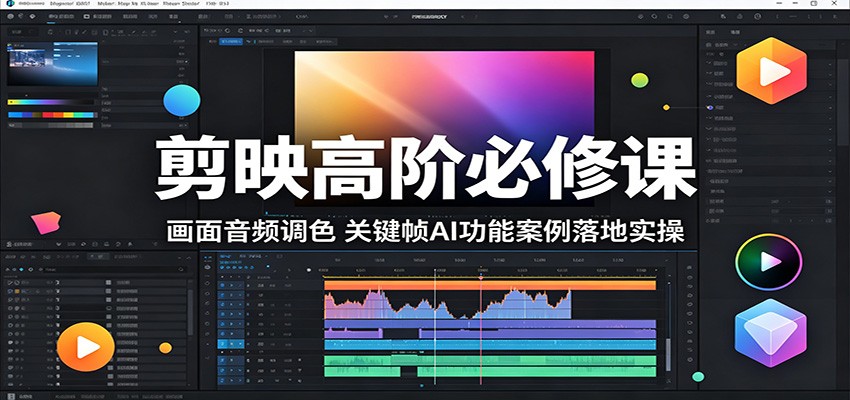 剪映高阶必修课：画面音频调色，关键帧AI功能案例落地实操-伏羲SAAS