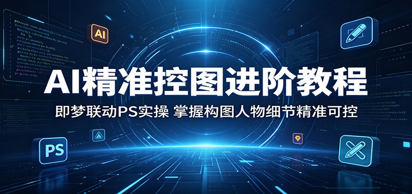 AI精准控图进阶教程：即梦联动PS实操，掌握构图人物细节精准可控-伏羲SAAS