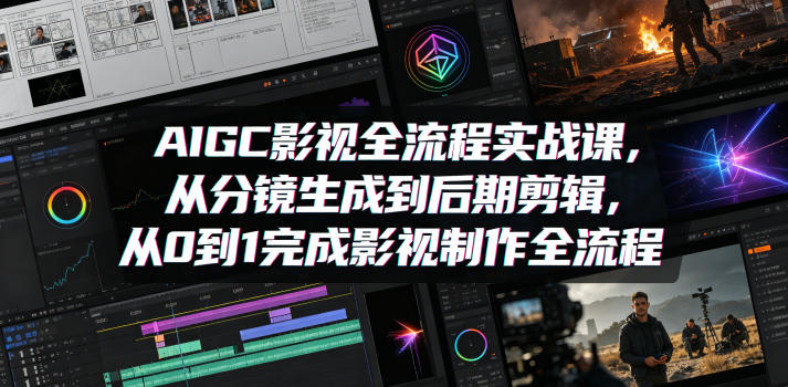 AIGC影视全流程实战课，从分镜生成到后期剪辑，从0到1完成影视制作全流程-伏羲SAAS