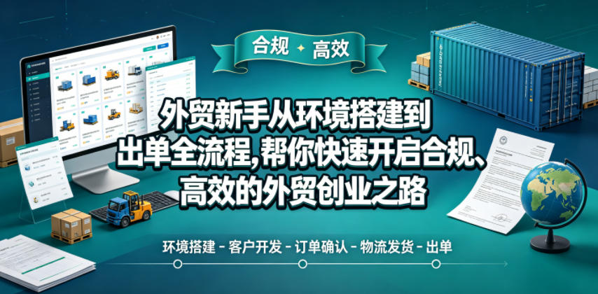 外贸新手从环境搭建到出单全流程，帮你快速开启合规、高效的外贸创业之路-伏羲SAAS