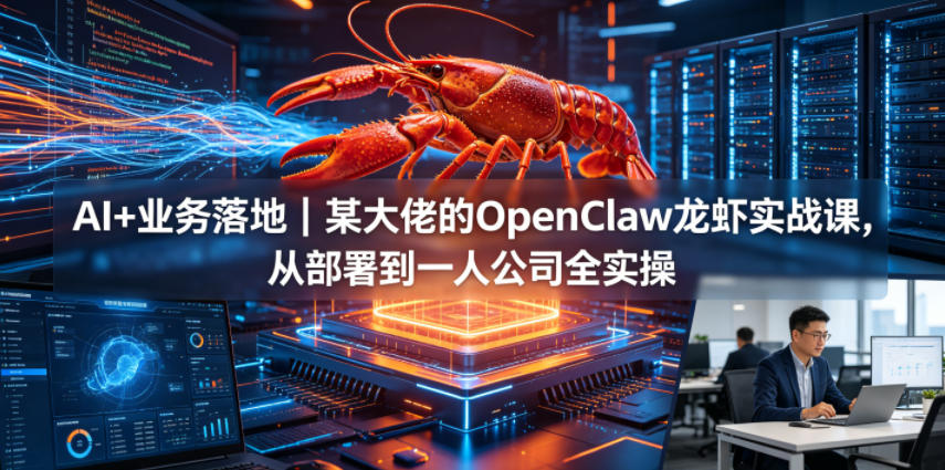 AI+业务落地｜某大佬的OpenClaw小龙虾实战课，从部署到一人公司全实操-伏羲SAAS