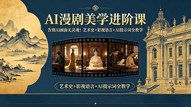 告别AI画面无灵魂！AI漫剧美学进阶课，艺术史+影视语言+AI提示词全教学-伏羲SAAS