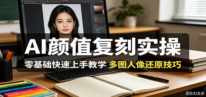 AI颜值复刻实操，零基础快速上手教学，多图人像还原技巧-伏羲SAAS