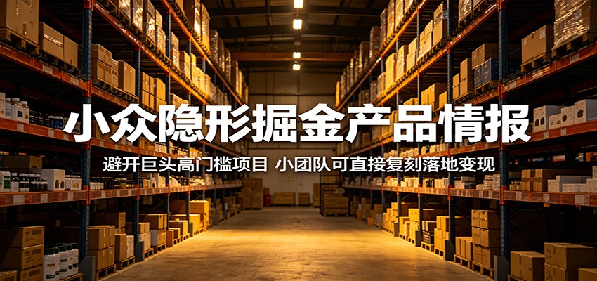 小众隐形掘金产品情报：避开巨头高门槛项目，小团队可直接复刻落地变现-伏羲SAAS