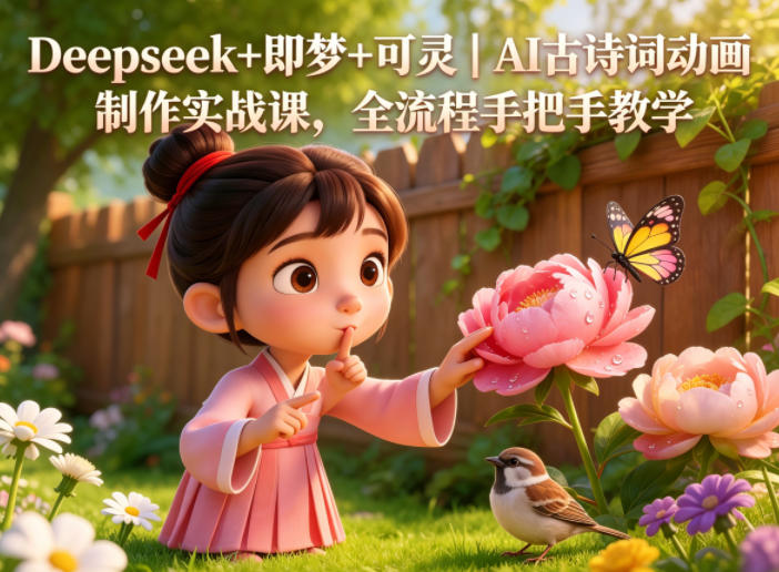 Deepseek+即梦+可灵|AI古诗词动画制作实战课,全流程手把手教学-伏羲SAAS