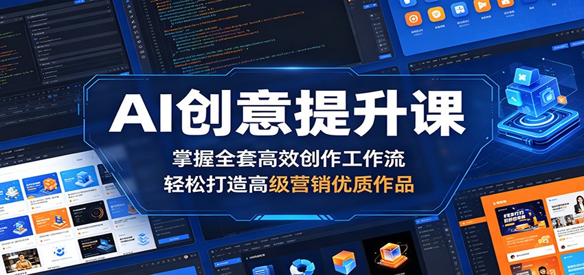 AI创意提升课：掌握全套高效创作工作流，轻松打造高级营销优质作品-伏羲SAAS