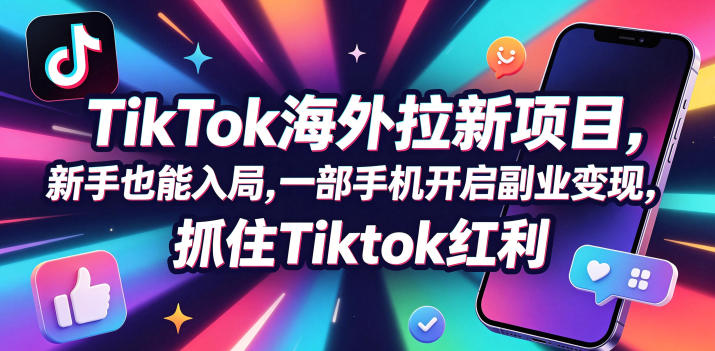 Tc联盟TikTok海外拉新项目，新手也能入局，一部手机开启副业变现，抓住Tiktok红利-伏羲SAAS