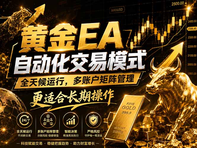 黄金EA量化:多窗口矩阵稳定运行,系统自动执行,收益空间持续放大-伏羲SAAS