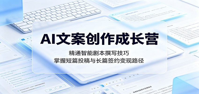 AI文案创作成长营：精通智能剧本撰写技巧，掌握短篇投稿与长篇签约变现路径-伏羲SAAS