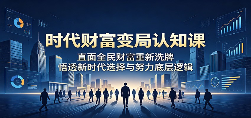 时代财富变局认知课:直面全民财富重新洗牌,悟透新时代选择与努力底层逻辑-伏羲SAAS