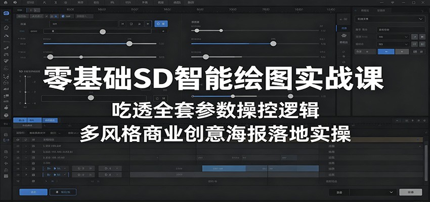 零基础SD智能绘图实战课：吃透全套参数操控逻辑，多风格商业创意海报落地实操-伏羲SAAS