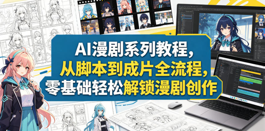 AI漫剧系列教程，从脚本到成片全流程，零基础轻松解锁漫剧创作-伏羲SAAS