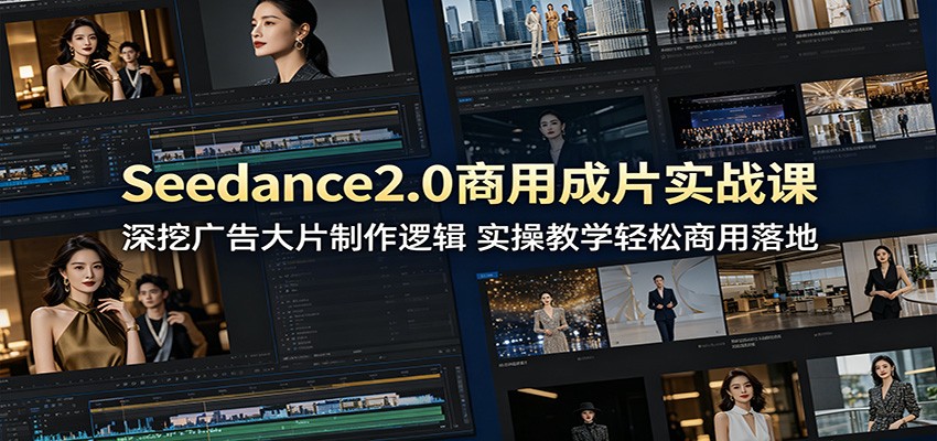 Seedance2.0商用成片实战课:深挖广告大片制作逻辑,实操教学轻松商用落地-伏羲SAAS