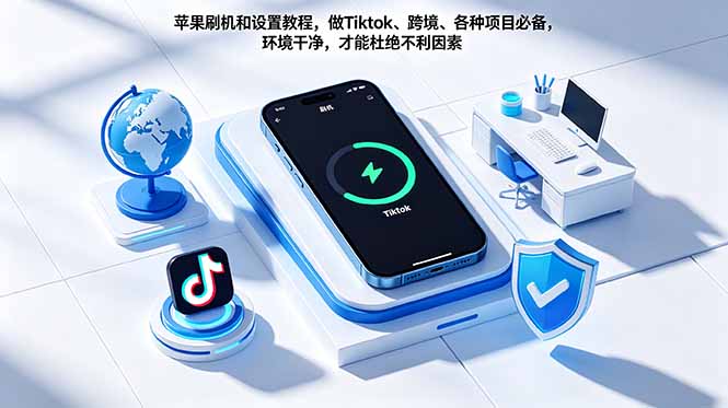 苹果刷机和设置教程，做Tiktok、跨境、各种项目必备，环境干净，才能杜绝不利因素-伏羲SAAS