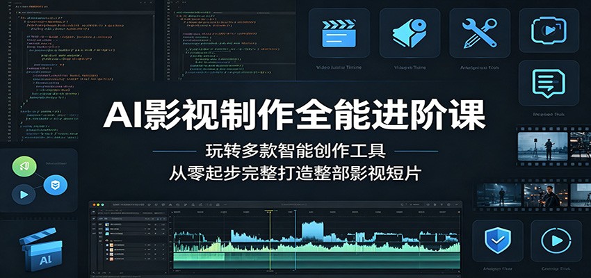 AI影视制作全能进阶课：玩转多款智能创作工具，从零起步完整打造整部影视短片-伏羲SAAS